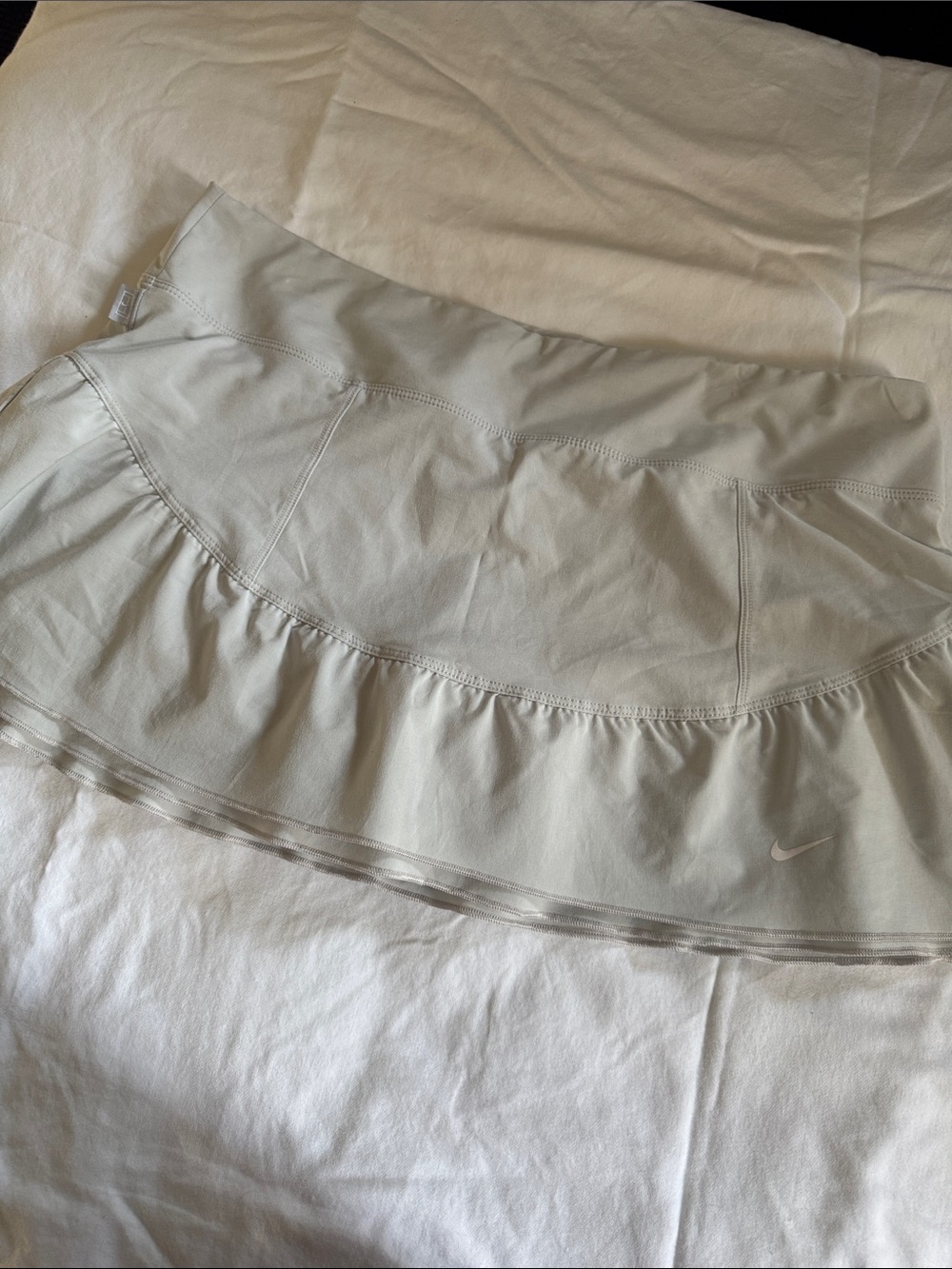 Nike Light Gray Ruffled Tennis Skirt